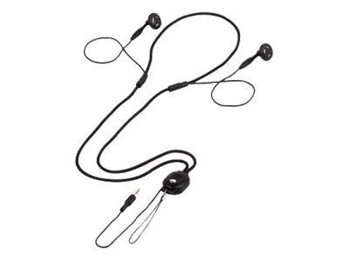 Hama ME-485 - Casque - embout auriculaire - filaire - noir - pour Creative ZEN V Plus; Typhoon MP3 JUKEBOX My DJ