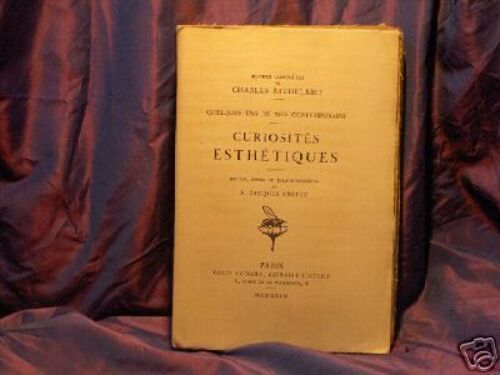Curiosites Esthetique De Charles Beaudelaire 1923