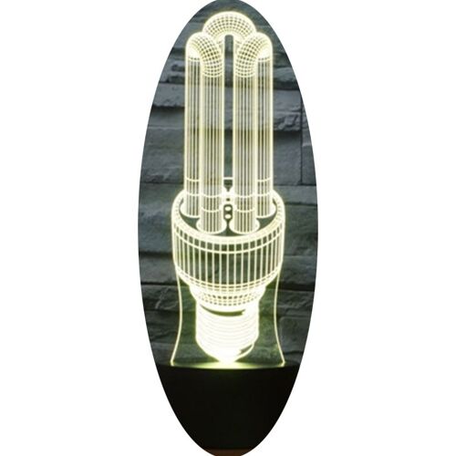 Lampe 3d Ampoule Lumière Led Maison 7 Couleurs Tactile Usb Yonis