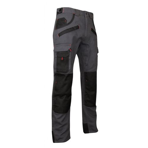 Pantalon de travail multipoches à genouillères Gris/Noir | 1261 ARGILE - LMA