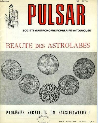 Pulsar, Societe D'astronomie Populaire De Toulouse, 68e Annee, N° 600, Dec. 1977