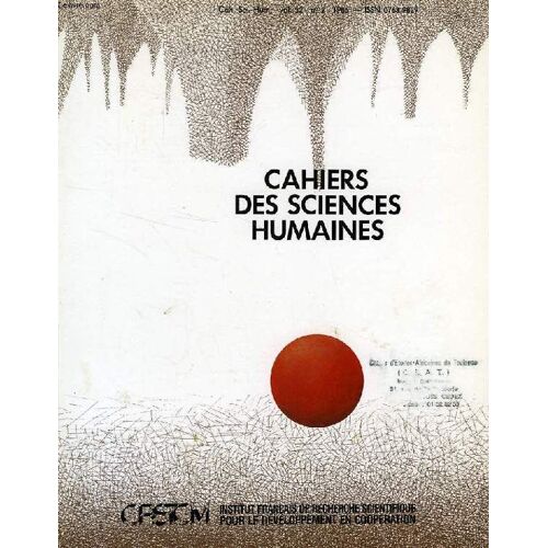Cahiers Orstom, Sciences Humaines, Vol. Xxii, N° 2, 1986