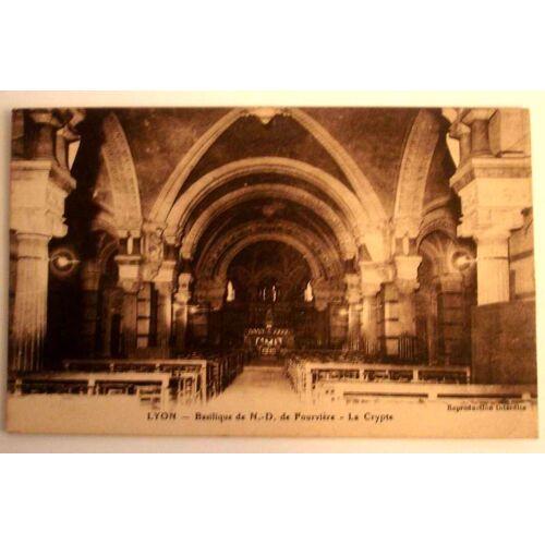 Carte Postale Ancienne Rhone Lyon Basilique De N D De Fourviere La Crypte