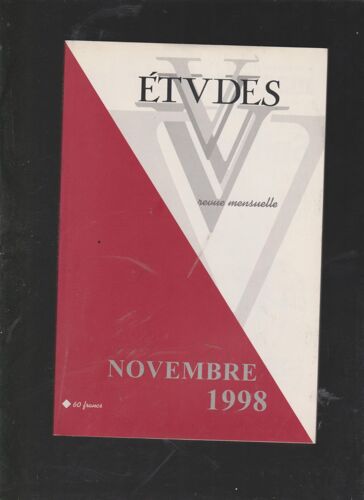 Etudes Tome 389 N°5 - Novembre 1998