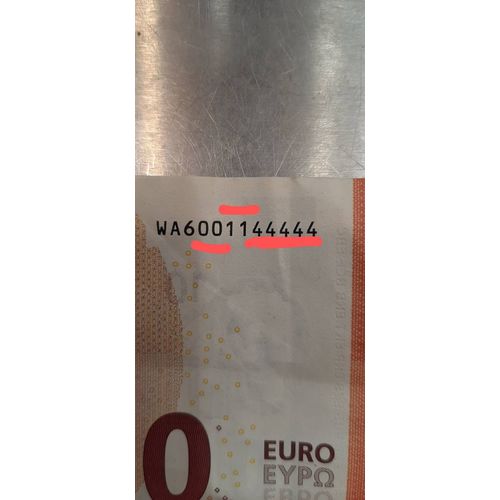 Billet 10 Eur Chiffre Identique