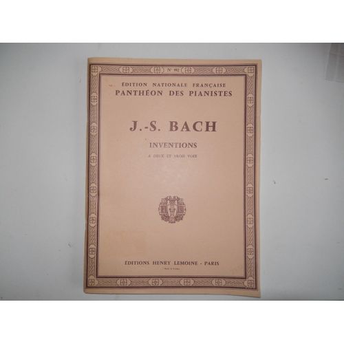 J.S Bach Inventions A Deux Et Trois Voix