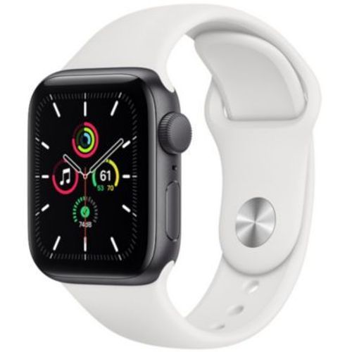 Apple Watch SE (GPS) - Boitier 40 mm aluminium argent avec bracelet sport blanc