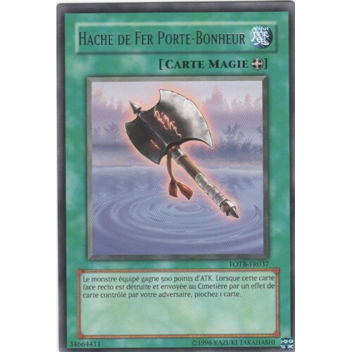 Carte Yu-Gi-Oh! "Hache De Fer Porte-Bonheur" Rare Fotb-Fr037