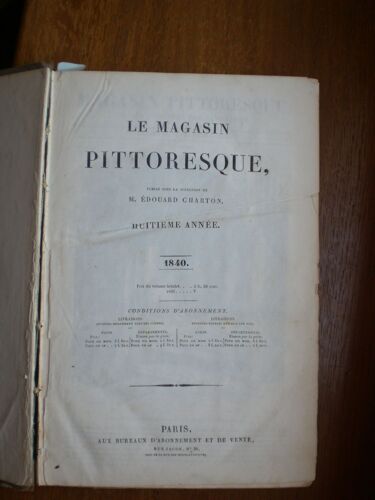 Le Magazin Pittoresque Année 1840