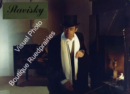 Jean-Paul Belmondo - Photo Glacée D'exploitation Cinématographique - Format 24x30 Cm - Stavisky  De Alain Resnais - Année 1974