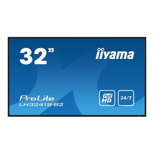 iiyama ProLite LH3241S-B2 - 31.5" écran LCD rétro-éclairé par LED - signalisation numérique - avec lecteur multimédia SoC intégré - 1080p 1920 x 1080 - noir