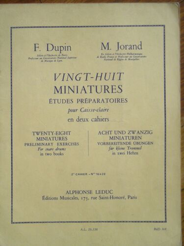 Vingt-Huit Miniatures. Etudes Préparatoires Pour Caisse-Claire. 2e Cahiers, N°16 À 28