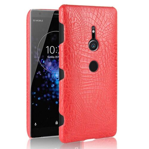 Classique Élégant Étui Pour Sony Xperia Xz2 Anti Éraflure Compatibilité Mode Classique D'alligator Housse De Protection - Rouge