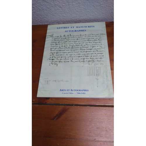 Autographes. Cataloguen° 25. Arts Et Autographes À Paris