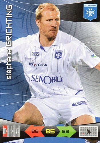 Carte Adrenalyn Foot 2011  Stephane Grichting  Auxerre
