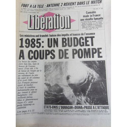 Libération 1031 1985 : Un Budget À Coups De Pompe