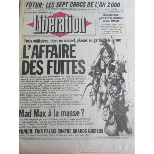 Libération 1353 L'affaire Des Fuites