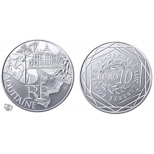 Pièces 10 Euros En Argent Région Aquitaine 2011