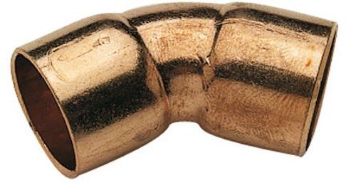 Raccord cuivre à souder - Coude 45° Double Femelle Ø14