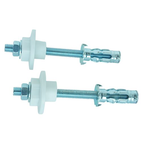 2 fixations lavabo paroi creuse rondelle excentrée 10x110