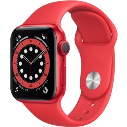 Apple Watch Series 6 (GPS) - Boitier 40 mm Aluminium Rouge avec bracelet Sport rouge