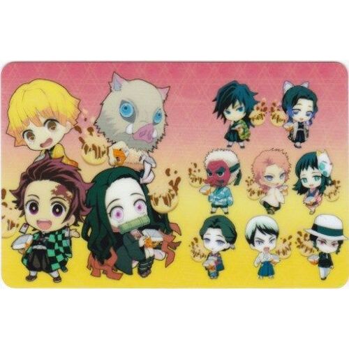 Carte Autocollante - Kimetsu No Yaiba : Demon Slayer - Zenitsu, Inosuke, Tanjirou, Nezuko, Giyuu, Shinobu, Urokodaki, Sabito, Makomo, Tamayo, Yushiro Et Kibutsuji Muzan (Tanjiro, Manga, Anim?)