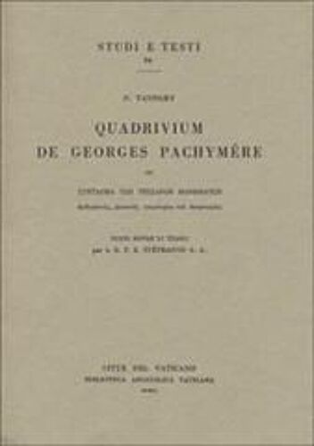 Quadrivium De Georges Pachymère