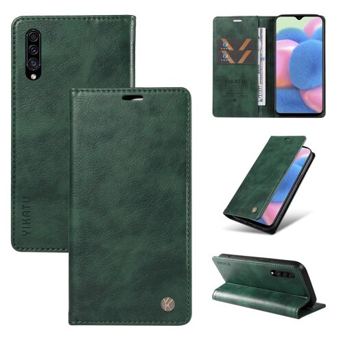 Coque Pour Samsung Galaxy A50s,Housse En Cuir Pu Pochette Portefeuille Magnétique Etui De Protection,Antichoc Etui A Rabat Pochette Pour Samsung Galaxy A50s,Vert