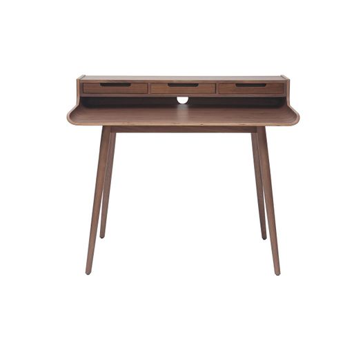 Bureau Vintage Noyer 3 Tiroirs L110 Cm Opus