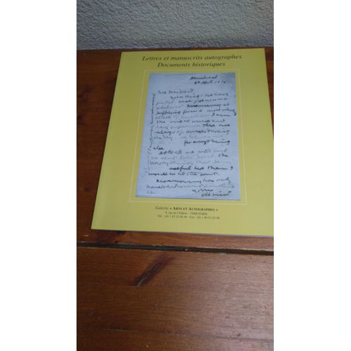 Au7tographes. Catalogue N°7 . Arts Et Autographes À Paris