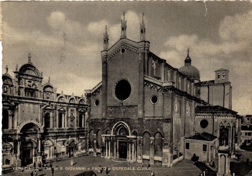 Carte Postale Ancienne Venise L'église De Saints Jean Et Paul Et L'hôpital Civique Basilique San Zanipolo