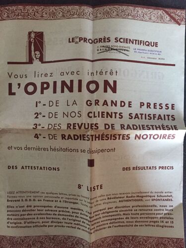 Le Progres Scientifique - Devenez Radiesthesiste