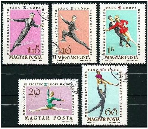 Hongrie 1963 - Beaux Timbres Championnat Europe Patinage Artistique - Budapest - Oblitérés, Tbe.