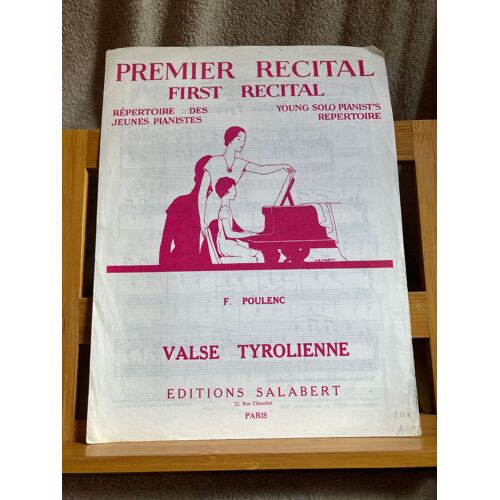 Francis Poulenc Valse Tyrolienne Pour Piano Partition Ed. Salabert 1er Récital