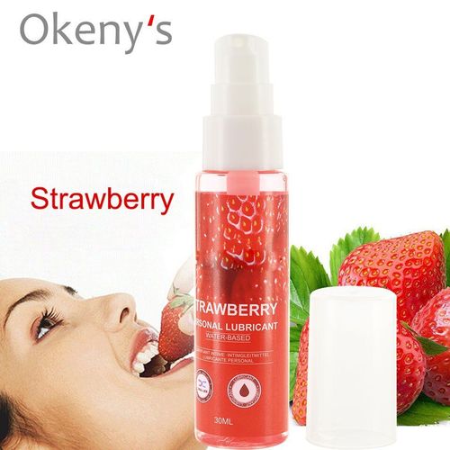 Lubrifiant Comestible À Saveur De Fraise, Huile Pour Sexe Anal, Vaginal, Oral, Silicone, Produits Sexuels Pour Adultes, Gel De Massage Corporel, 30ml