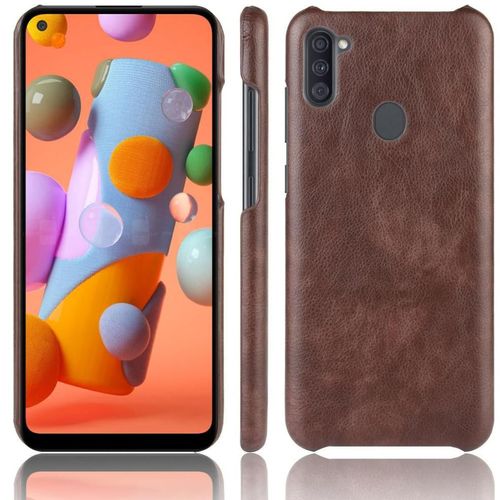 Rétro Étui Pour Samsung Galaxy M11 Housse De Protection Anti Éraflure Rétro Modèle De Litchi Compatibilité - Le Brun