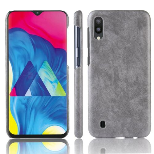 Rétro Étui Pour Samsung Galaxy M10 Modèle De Litchi Housse De Protection Compatibilité Rétro Anti Éraflure - Gris
