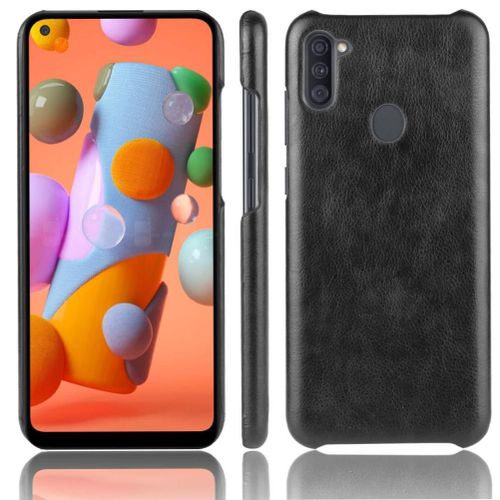 Rétro Étui Pour Samsung Galaxy M11 Housse De Protection Anti Éraflure Rétro Modèle De Litchi Compatibilité - Noir