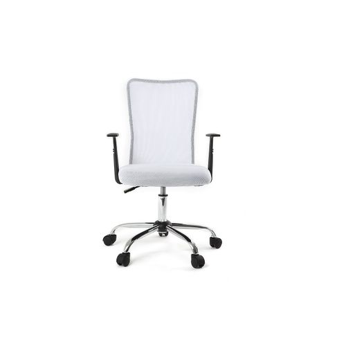Fauteuil De Bureau Design En Mesh Blanc Pluz