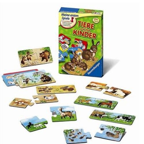 Jeu D'observation - Les Animaux Et Leurs Petits : Version Allemande