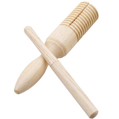 Instrument De Musique En Bois Pour Enfants, Jouets Pour Enfants, Tube Sonore, Petit Anneau Simple, Cylindre De Percussion, Croak, Baril De Grenouille
