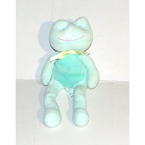 Doudou Grenouille Verte Tissus Nid D'abeille Arom'inals Tomy Benelux
