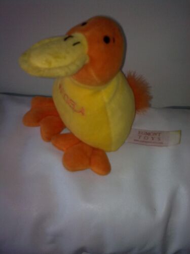Doudou Canard Jaune Et Orange - 22 Cm