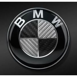Logo Emblème Bmw 82mm Réel Fibre De Carbone Capot Coffre Noir Blanc Badge