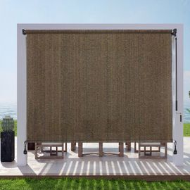 Store Enrouleur Extérieur 120x240cm, Gris Clair | Intimité Maximale et Toile HDPE Bloquant 90% des UV | Protection Solaire et Vent pour Terrasse, Balcon, Jardin