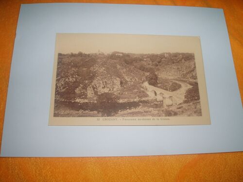 Carte Postale Ancienne Vierge Crozant / Panorama Au-Dessus De La Creuse.