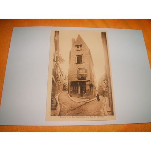 Carte Postale Ancienne Vierge Blois / La Rue Saint-Lubin Et La Rue Des Violettes
