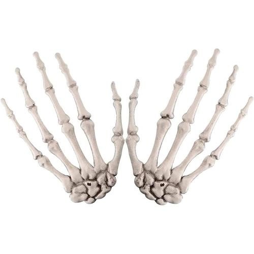 Mains De Squelette D'halloween Réalistes En Plastique Pour Décoration De Maison Hantée Pour Adultes Zombie