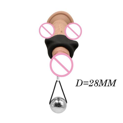 28mm Avec Une Balle - Agrandisseur De Pénis Agrandisseur Boule De Gravité En Métal Anneau De Coq Jouets Sexuels Pour Hommes