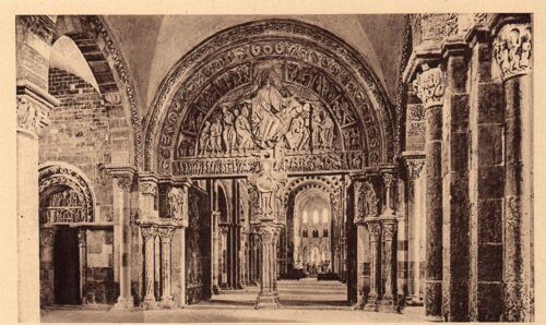Carte Postale Ancienne - 31 - Vézelay - Basilique De La Madeleine - Le Portail Du Narthex Et La Nef